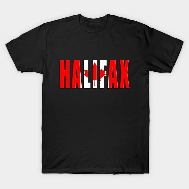 Halifax Canadian Flag T-Shirt by swiftscuba